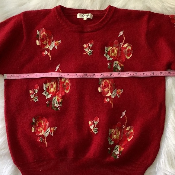100%Wool Embroidered Crew Neck Sweater - Picture 10 of 12